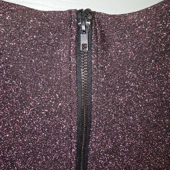 NWT Torrid Rose Gold Glitter Knotted Shift Midi Dress Stretch Plus Size 5X or 28 - Picture 6 of 10